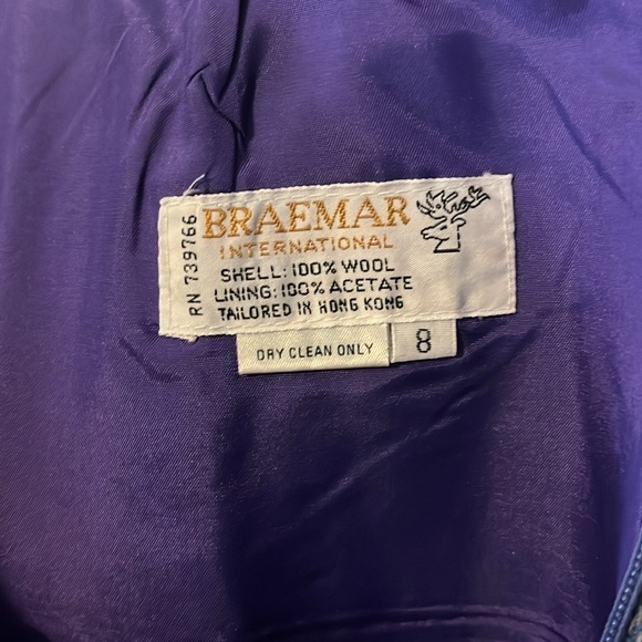 Vintage 60s 70s Braemar 100% Wool Pleated Multicolor Plaid Lined Midi Skirt Sz 8 - Picture 6 of 10